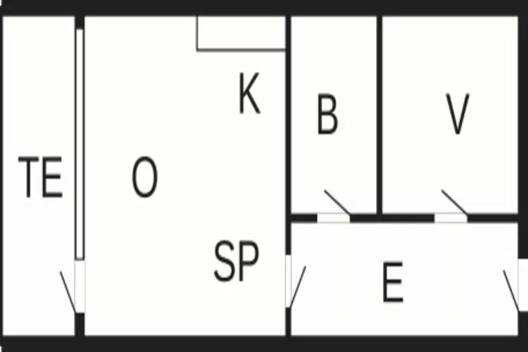 2 room,ground floor,44m2-Plan