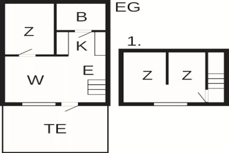 3 room,2 levels,Standard-Grundriss