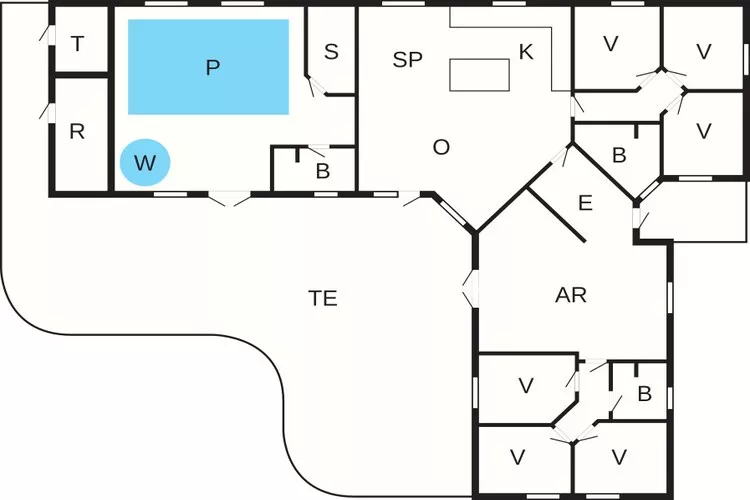 16 Personen Ferienhaus in Løkken-By Traum-Grundriss