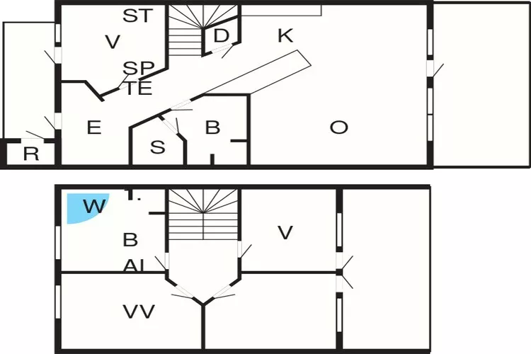 5 room,Strandhouse-Floor plan