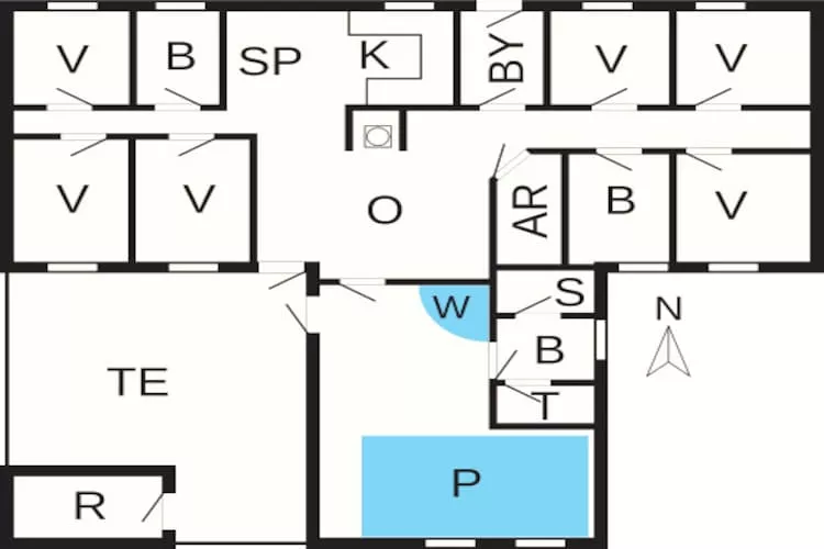 Luxury Pool House in Vester Husby - By Traum Ferienwohnungen-Floor plan