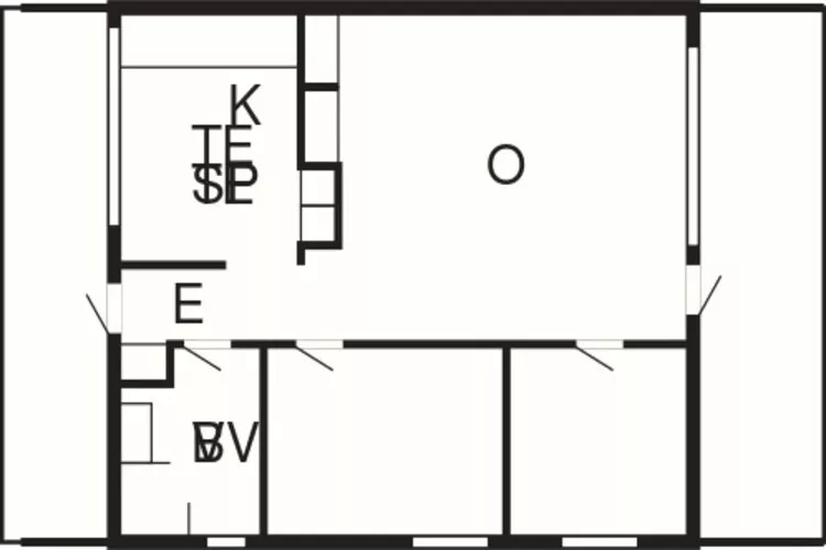A-3½ room,close to beach-Plan