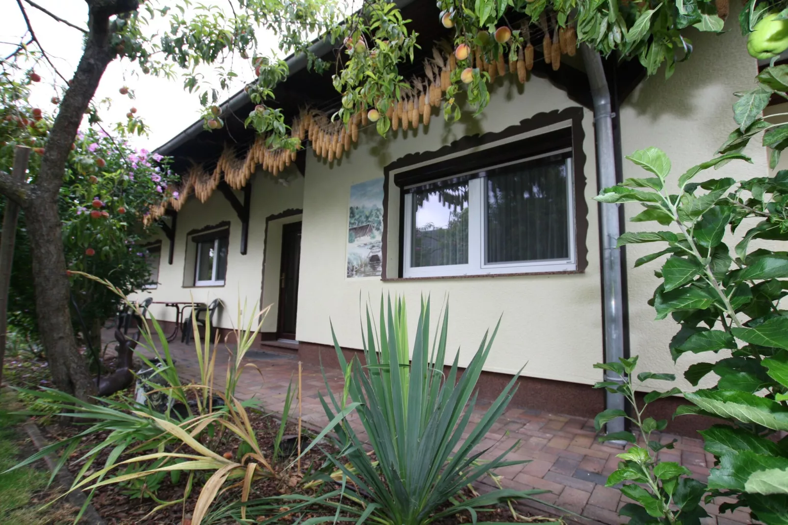 Reihenbungalow an einem Spreearm-Exterior in summer
