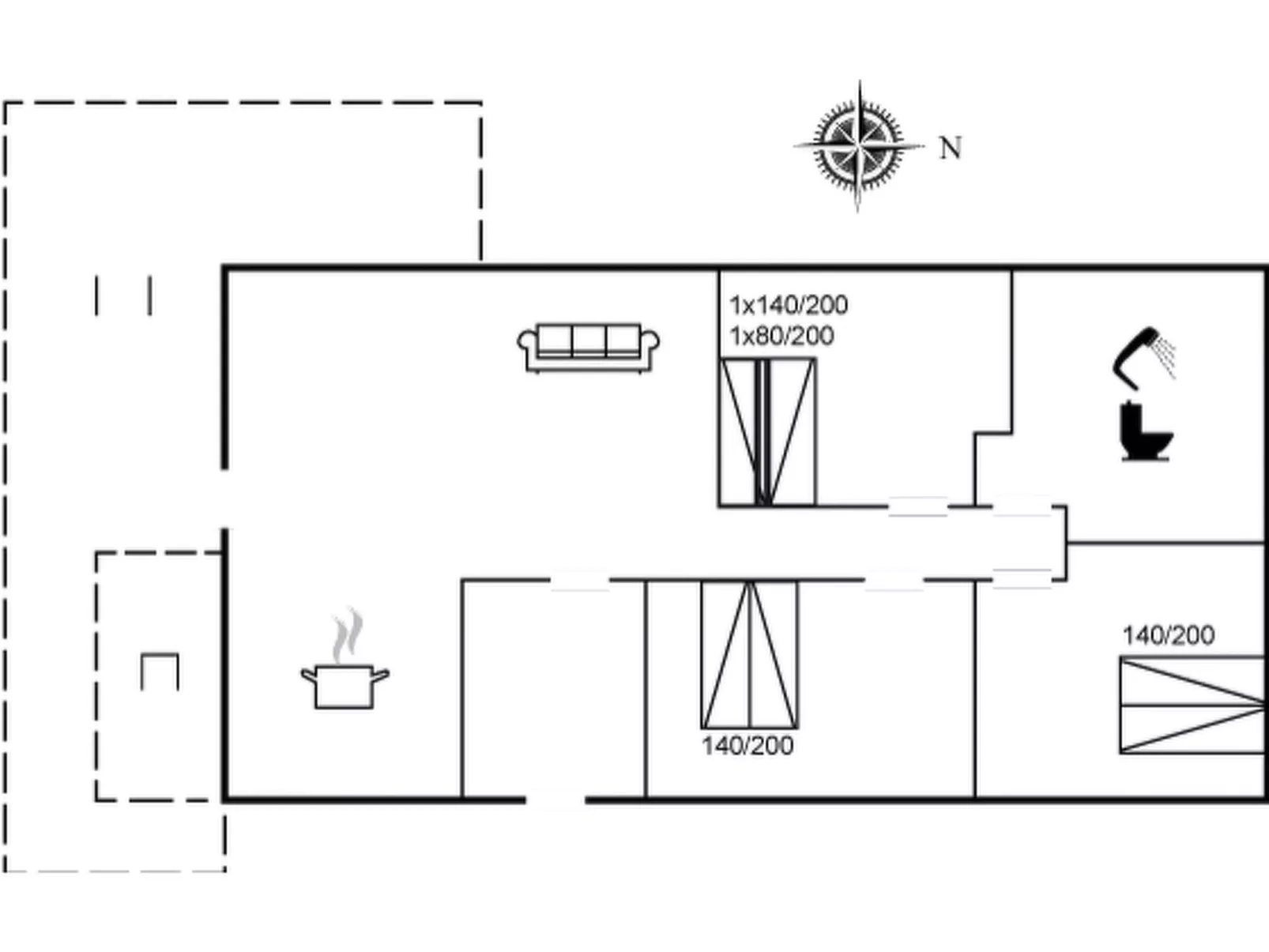 "Thorine" - 750m from the sea-Inside