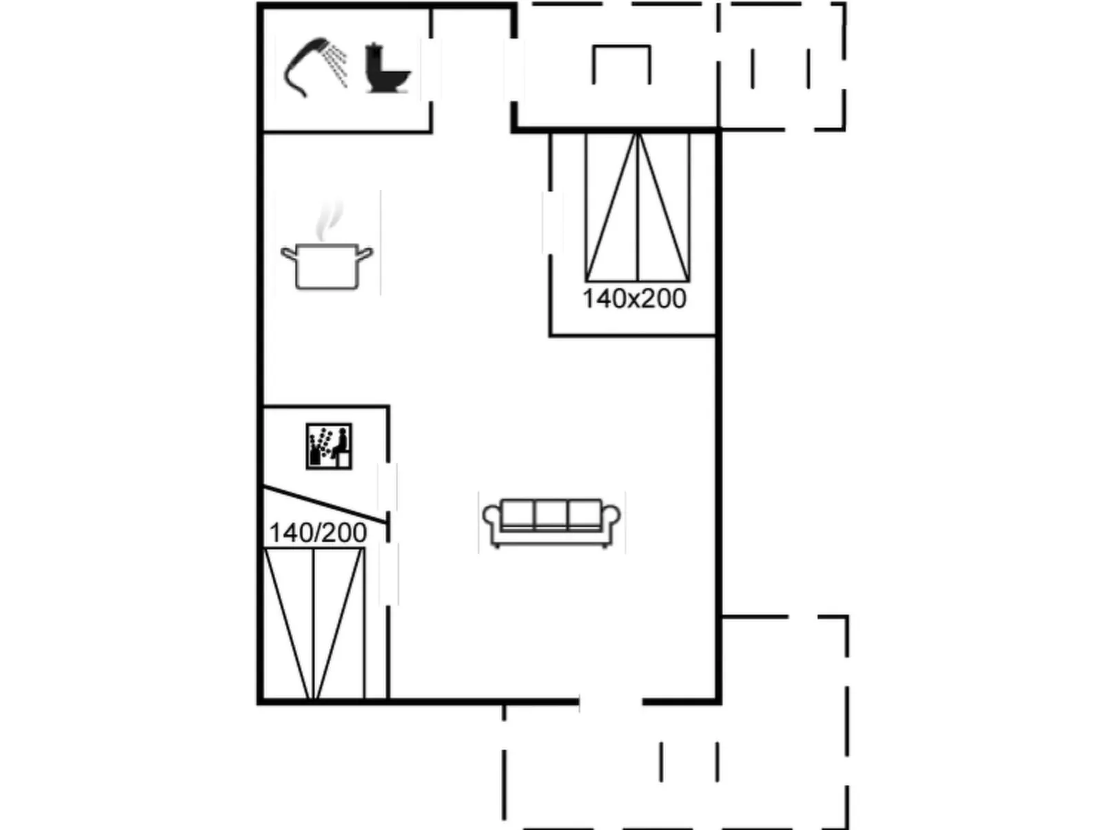 "Hermoth" - 300m from the sea-Inside