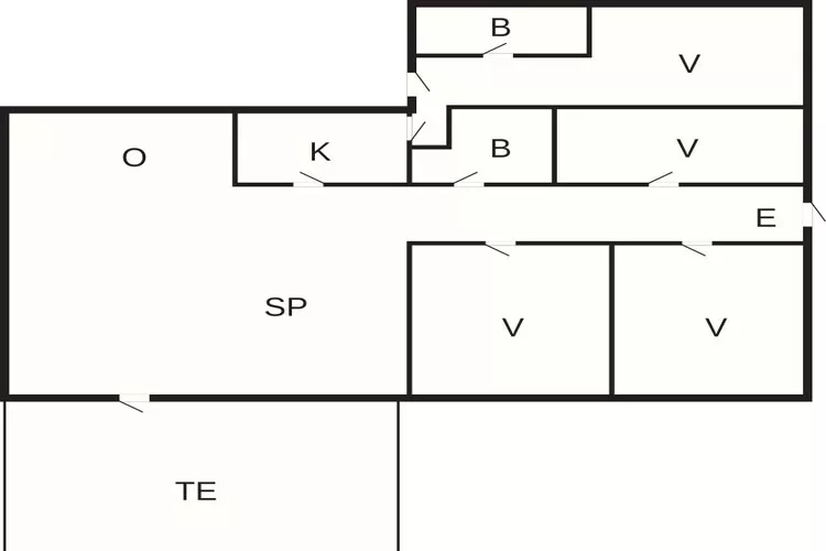 6 person holiday home in Dronningmølle-By Traum-Floor plan