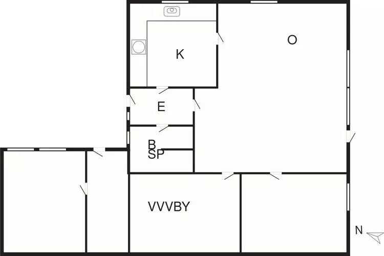 6 person holiday home in Rødvig Stevns-By Traum-Floor plan