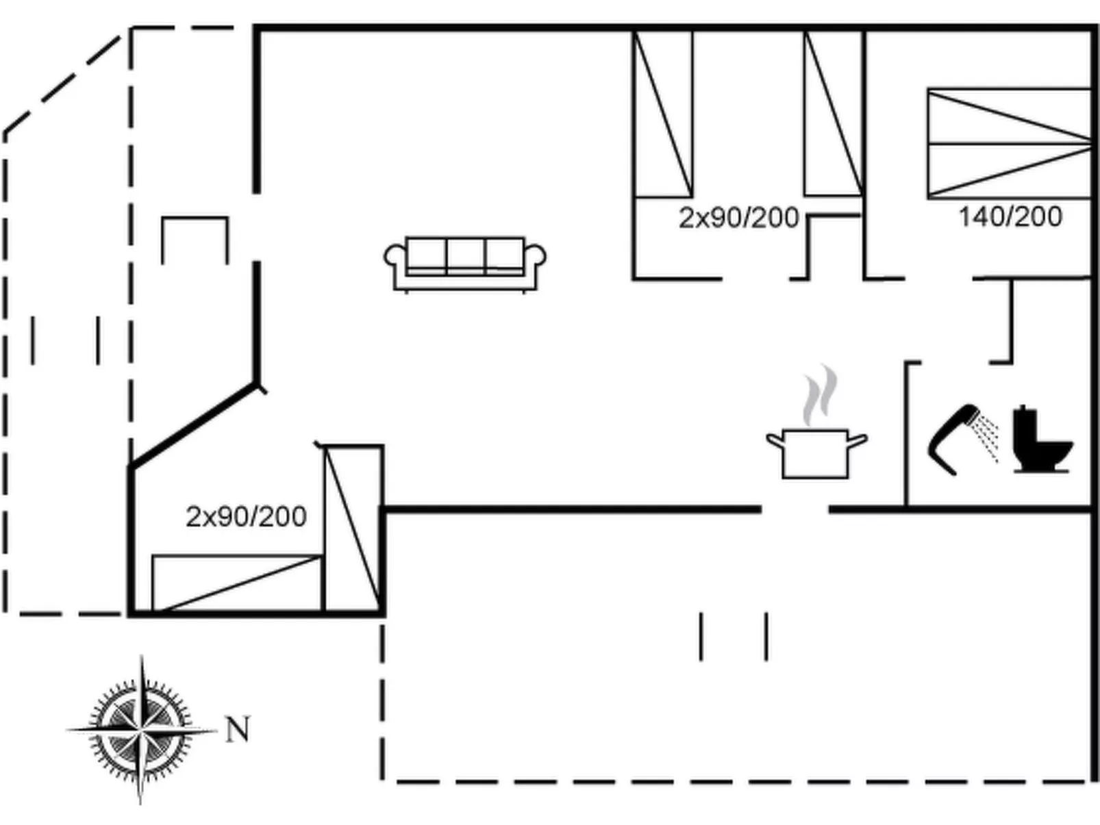 "Thrym" - 200m from the sea-Inside