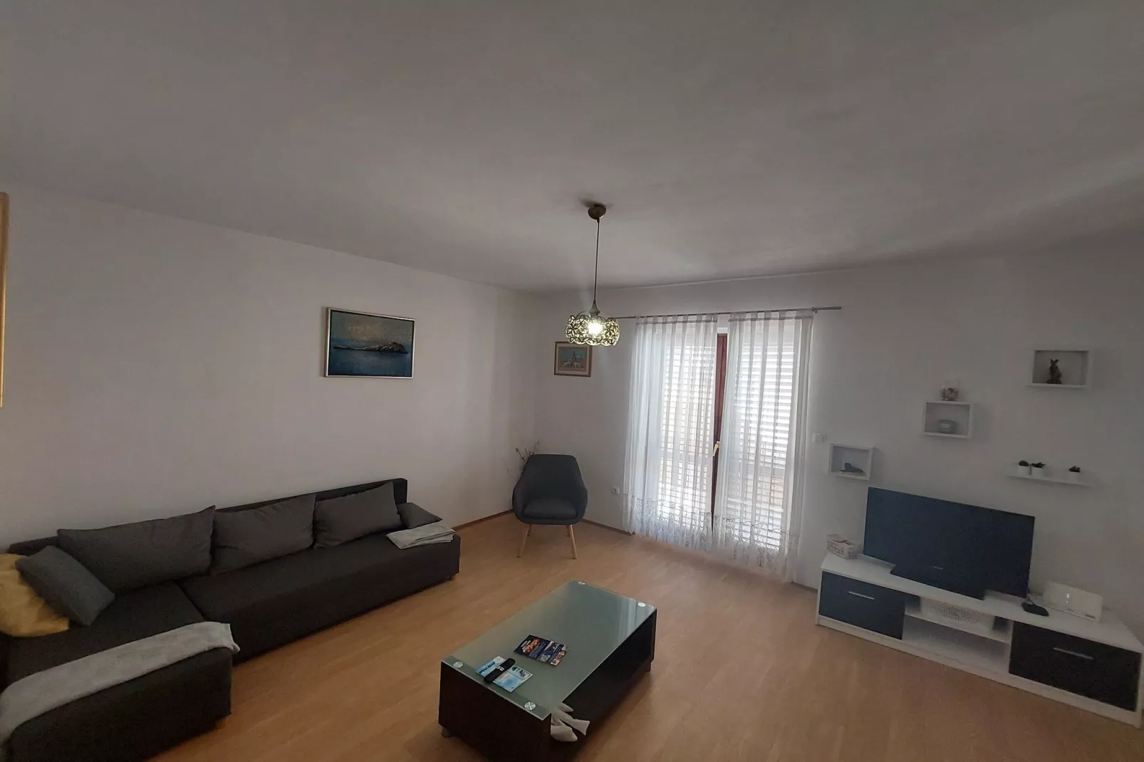 Apartment Dominik - Two Bedroom Apartment with Terrace and Sea View-Wohnzimmer