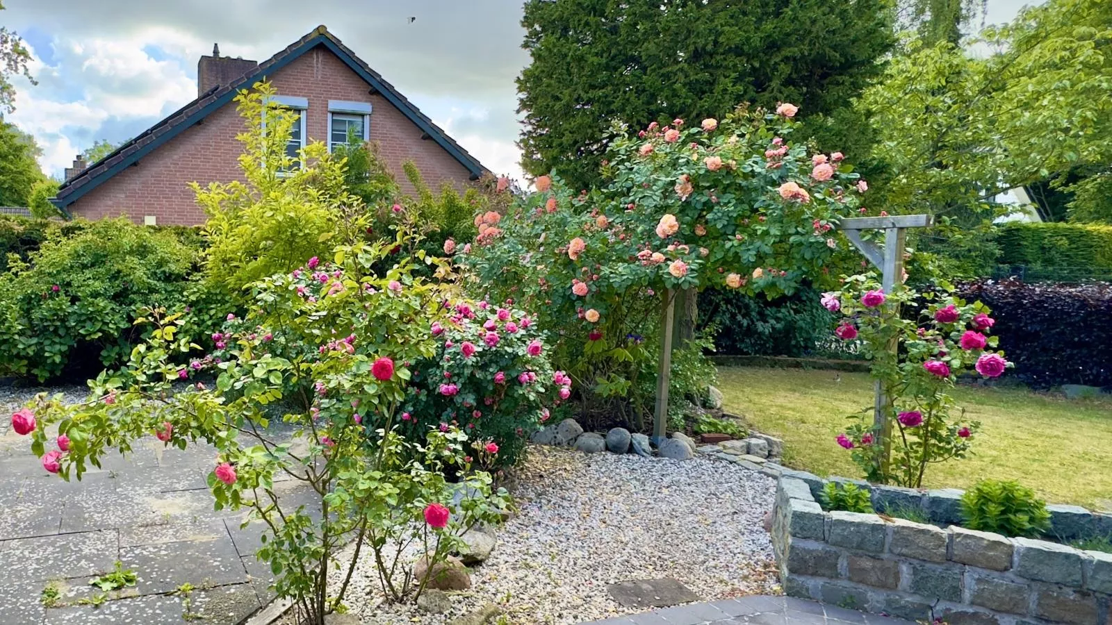 Rosegarden-Gardens in summer