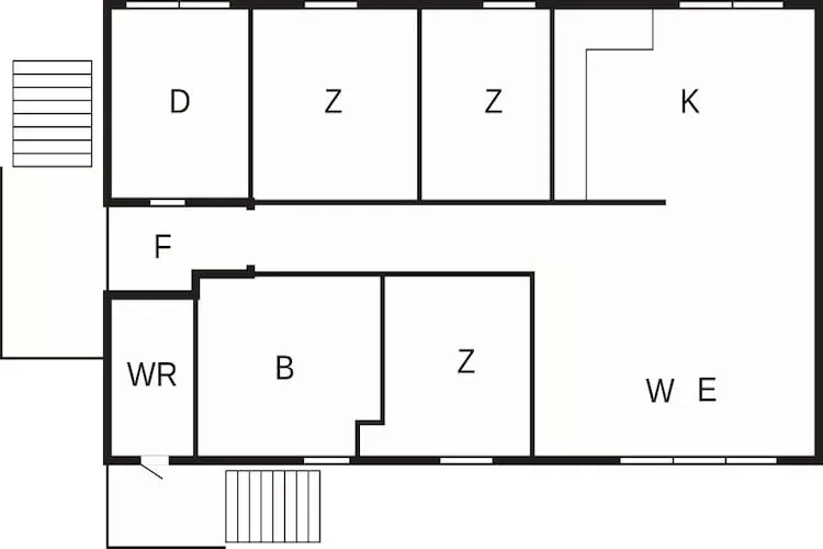 6 person holiday home in HOSTELAND-Floor plan