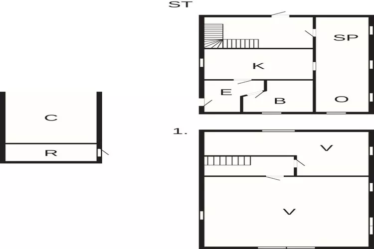 Maison de vacances pour 5 a Snedsted-Plan d'étage