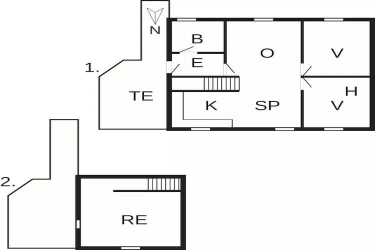 4 room,2 levels-Plan
