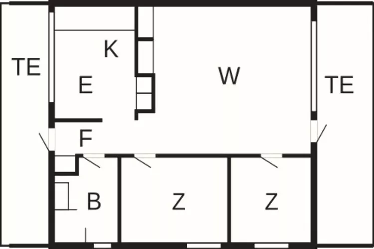 A-3½ room,close to beach-Plan