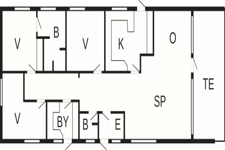 4½ room,2 bathrooms-Grundriss