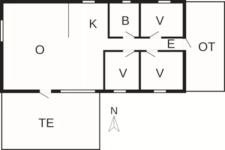 5 person holiday home in Storvorde-By Traum-Floor plan