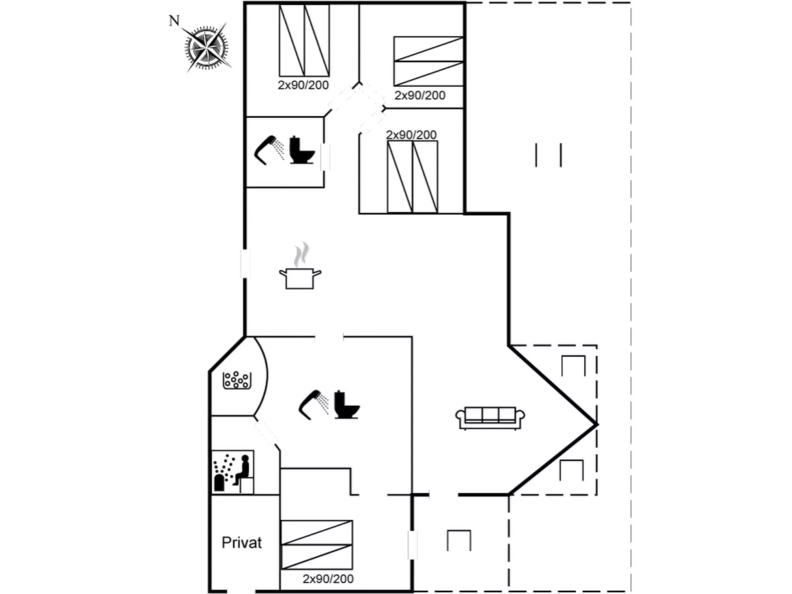 "Winder" - 1.3km from the sea-Inside