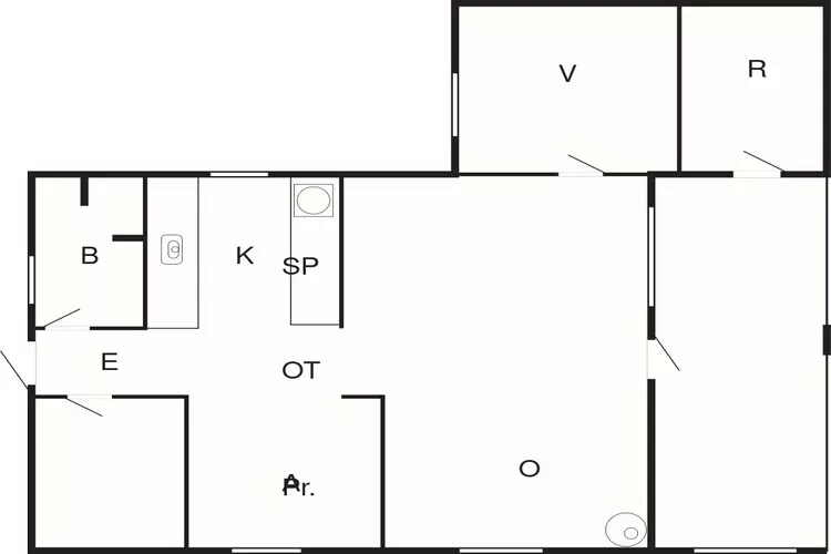 Maison de vacances pour 6 a Skibby-By Traum-Plan