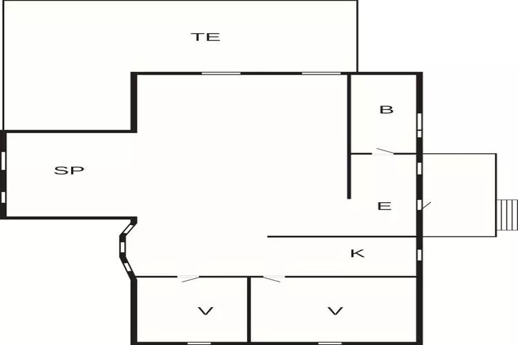 6 Personen Ferienhaus in SUNNE-By Traum-Grundriss