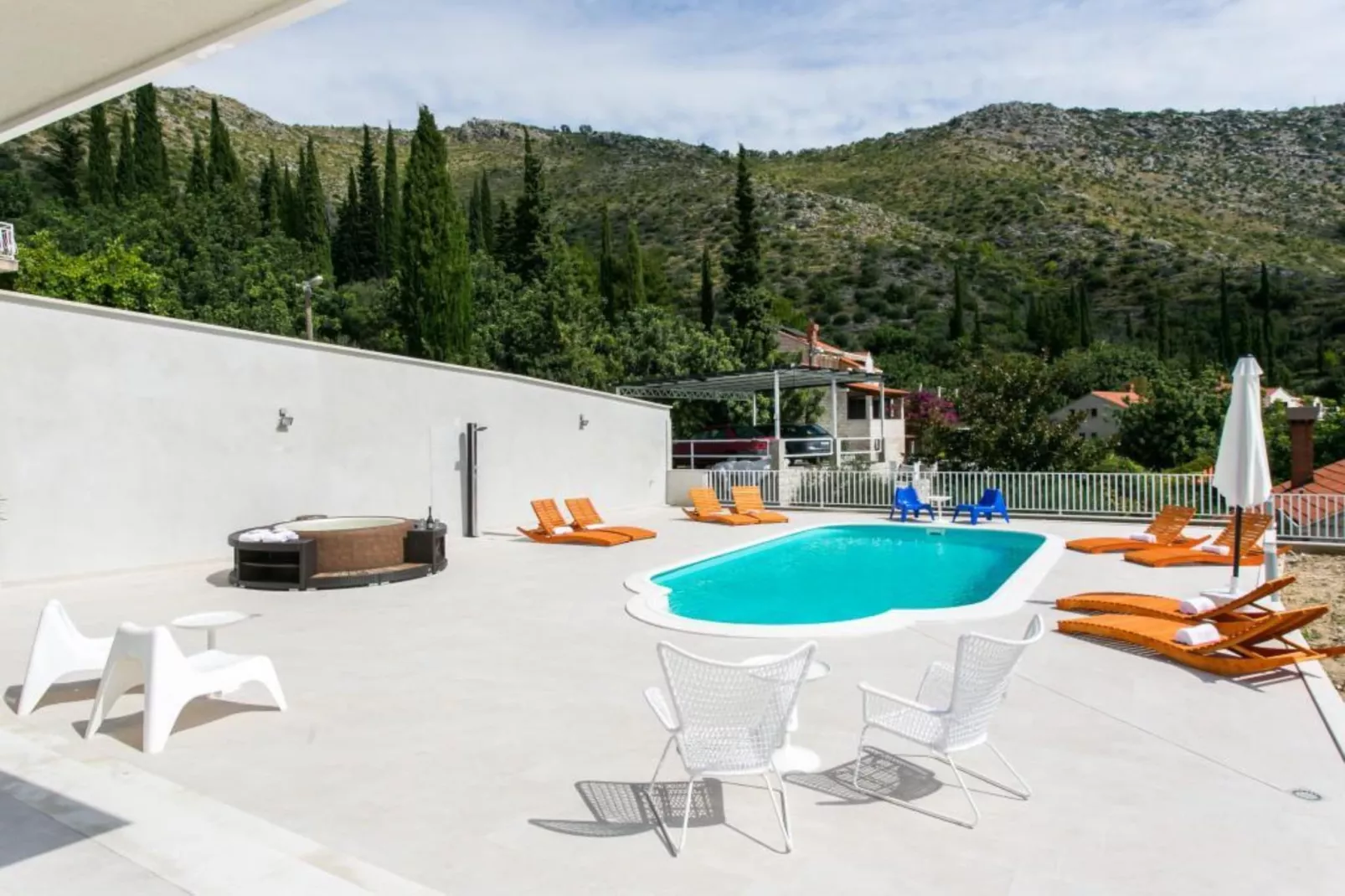 Villa Dupcic - Five-Bedroom Villa with Private Pool and Sea View-Piscine