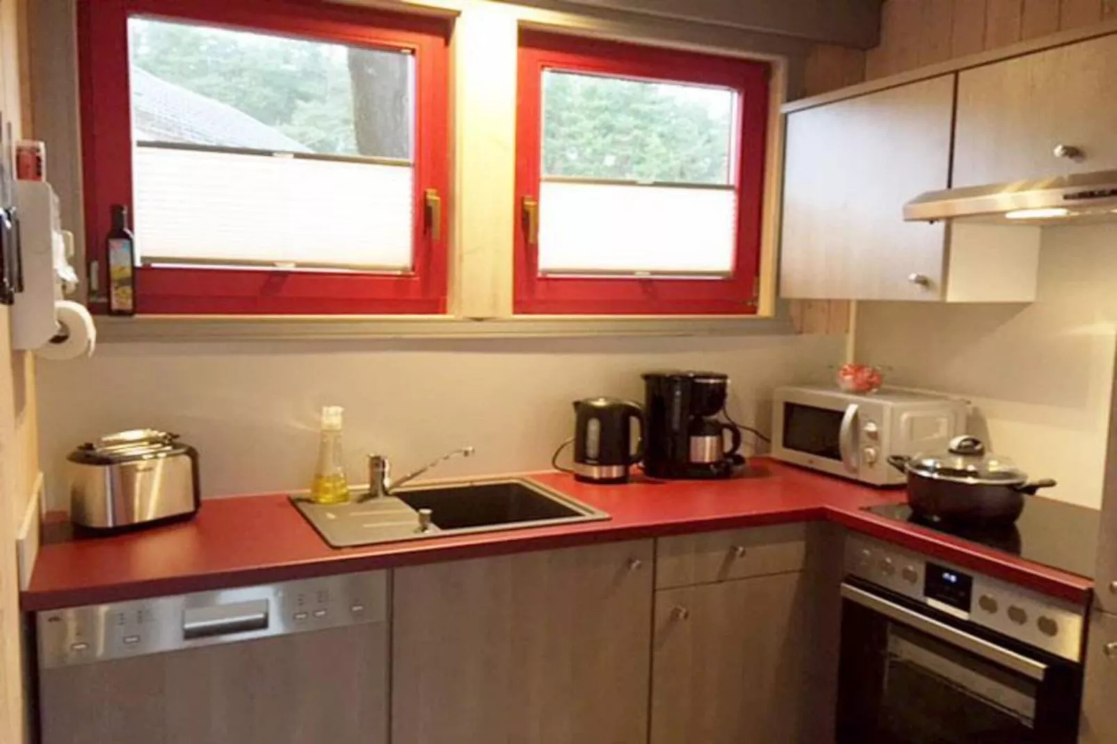 FH Wildgans Comfort mit Sauna & Kaminofen 81 qm 156-Kitchen