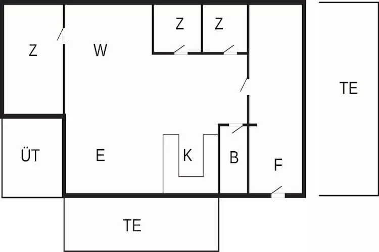 6 person holiday home in Pandrup-Floor plan