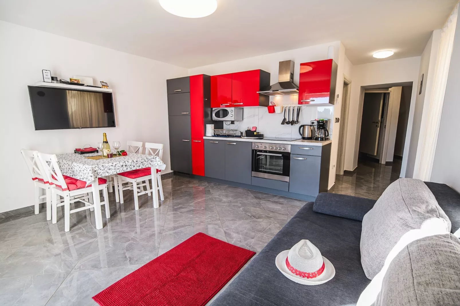 Sleek and Stylish Umag Apartments with Sea View - Two Bedroom Apartment with Balcony