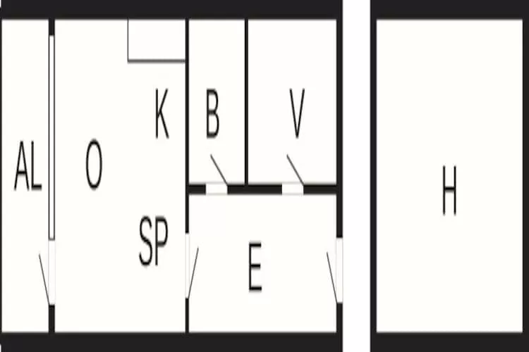 2½ room,1 st floor,45m2-Grundriss