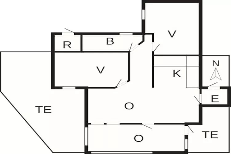Maison de vacances pour 4 a Thisted-Plan