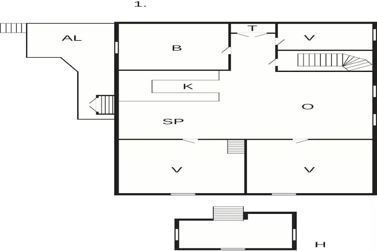 4 Sterne Ferienhaus in Thisted-By Traum-Grundriss