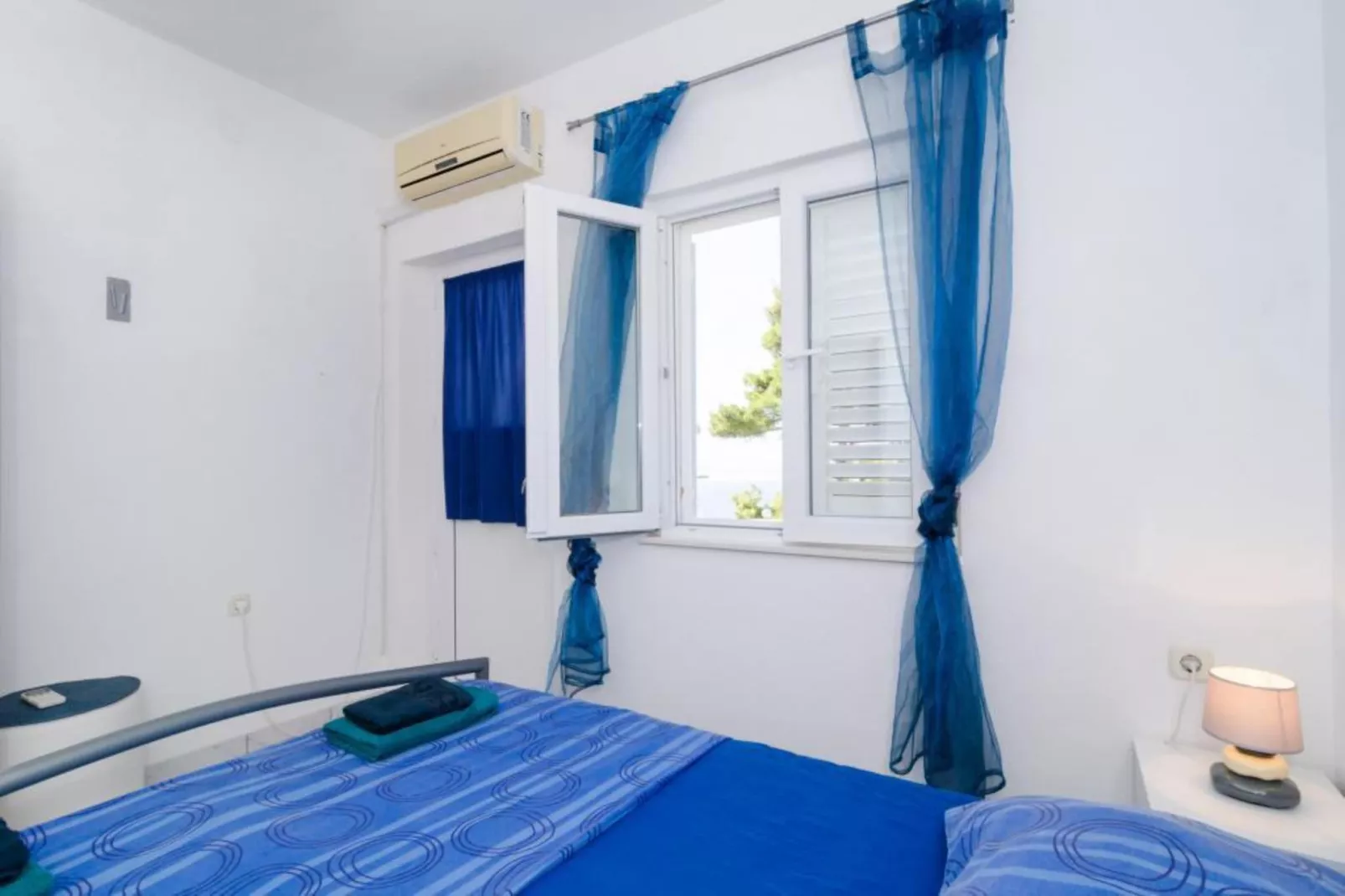 Apartments Ammos - Studio Apartment with Shared Terrace and Sea View-Schlafzimmer