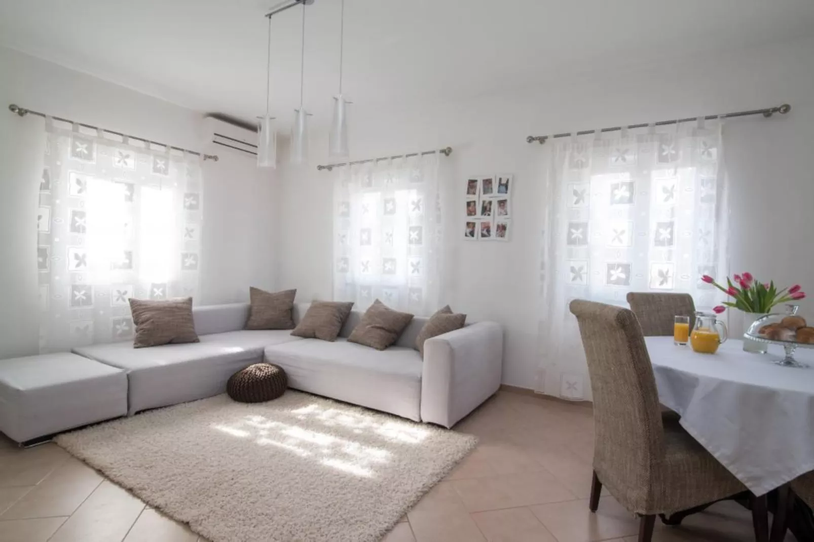 Apartment Marcela - Deluxe Two Bedroom Apartment with Terrace and Sea View-Salon