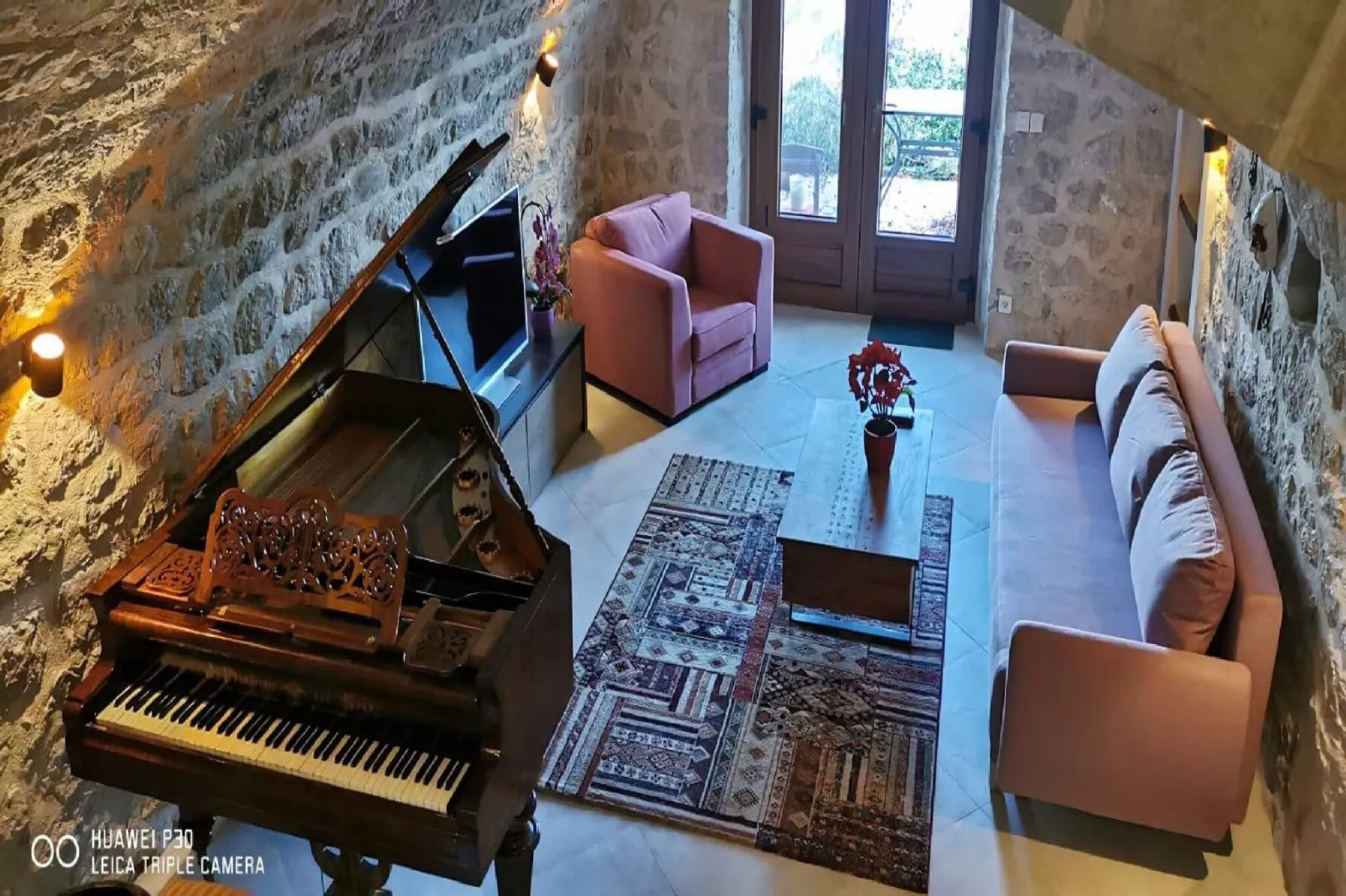 Apartment Fortuno - One Bedroom Apartment with Terrace and Sea View-Salon
