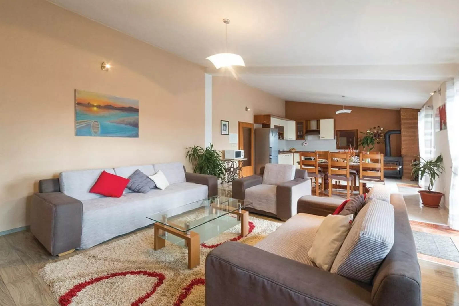Mediterranean Stylish Villa with Pool in Kastel Stari - Six Bedroom Villa with Pool-Living room