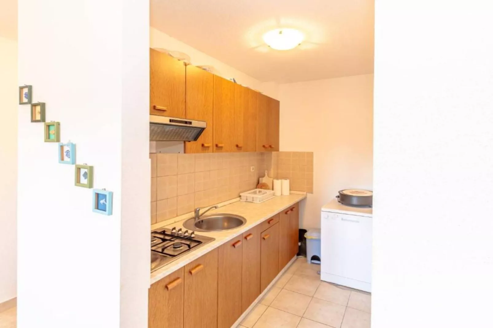 Charming and Cozy Okrug Gornji Apartment with Balcony - One Bedroom Apartment with Balcony-Cuisine