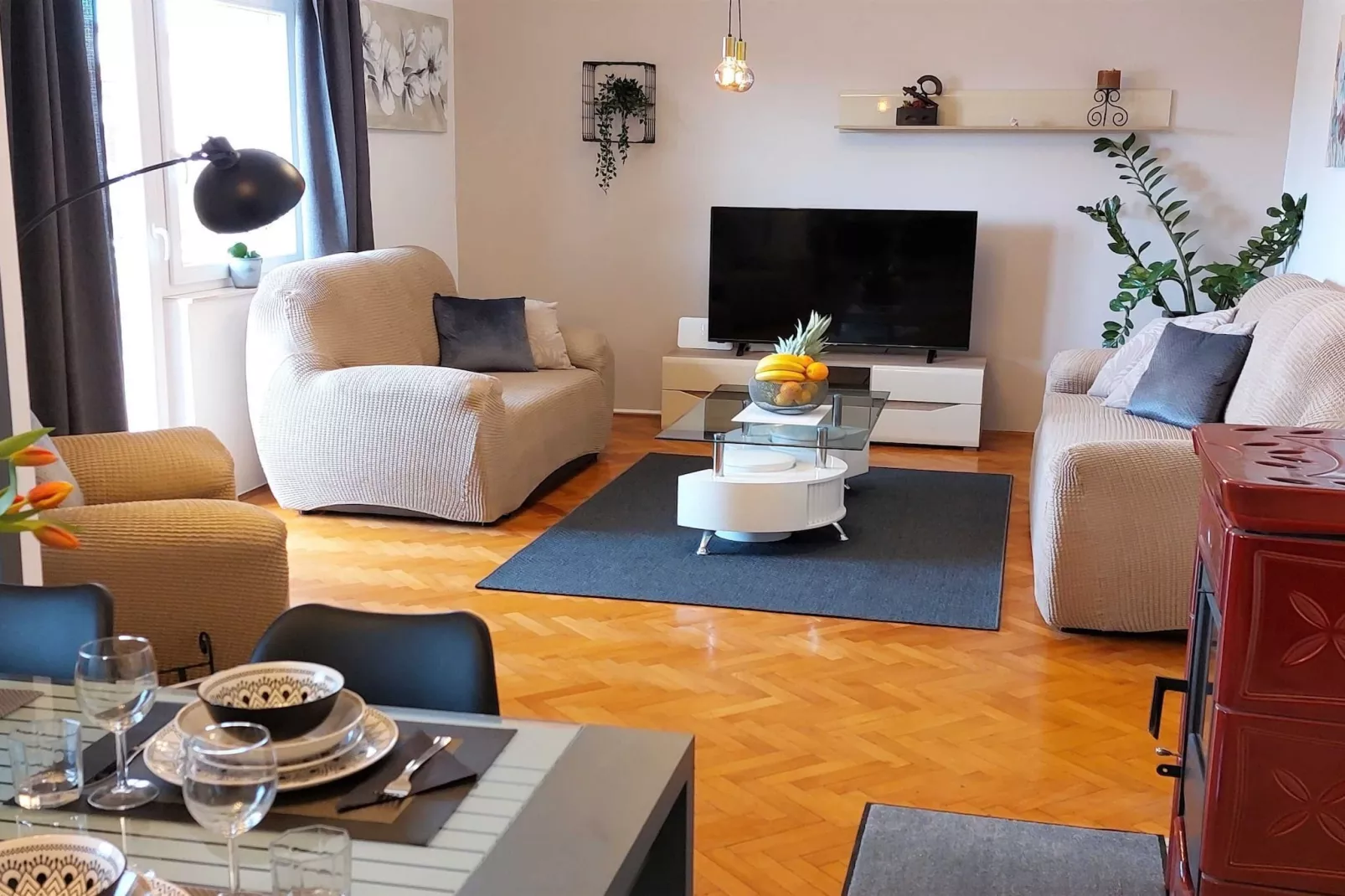 Modern Crikvenica Apartments with Sea View - Two Bedroom Apartment with Balcony-Salon