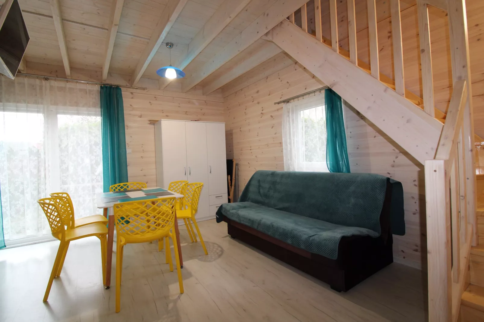 Piętrowe domki wakacyjne z 2 sypialniami w Rewalu-Living room
