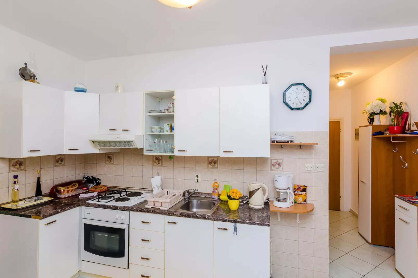 Apartments Captain - Superior One Bedroom Apartment with Terrace (3 Adults)-Küche