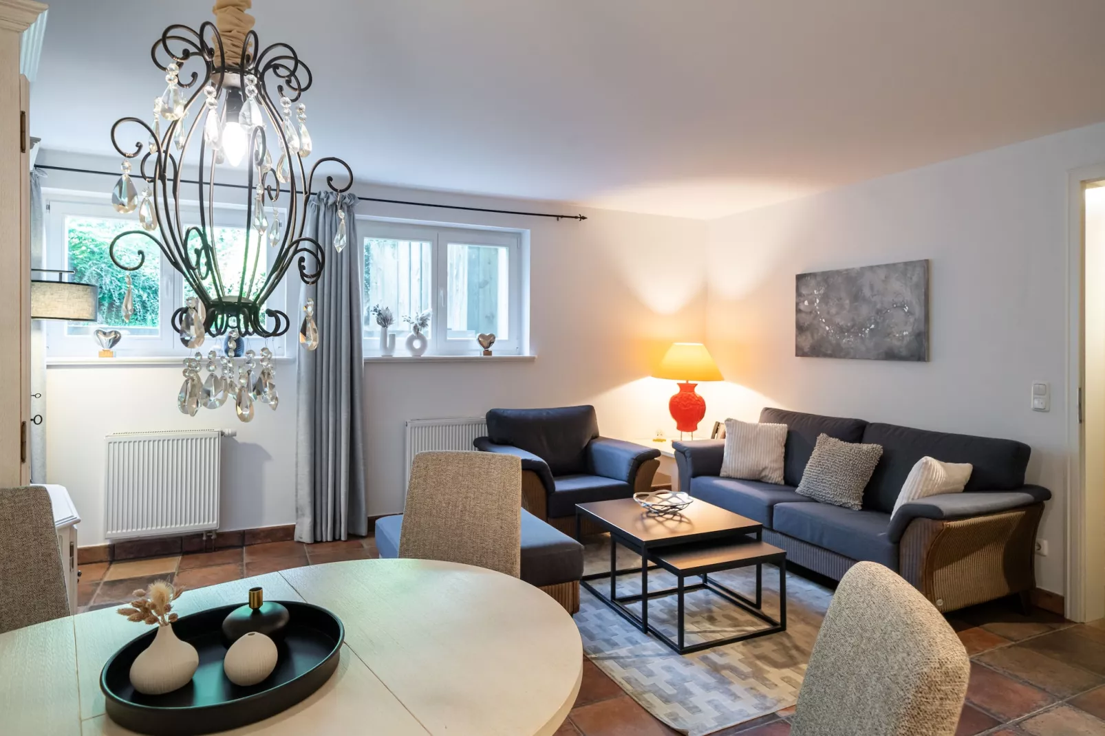 Haus Sonne - Souterrain Fewo - Strandhotel Fischland-Wohnzimmer