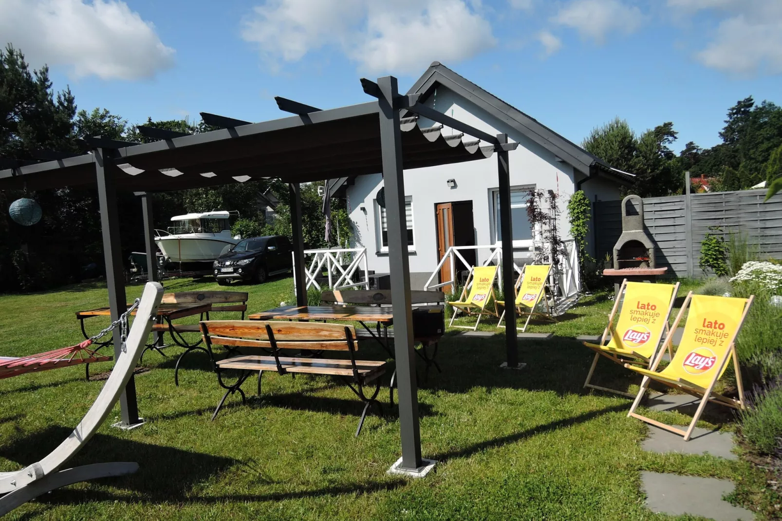 Wisełka Leśna - domek mały dla 4 osób-Exterior in summer