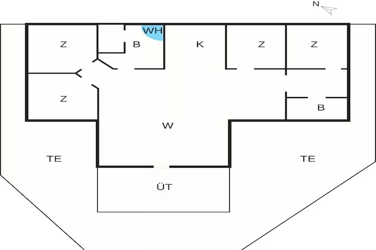 10 Personen Ferienhaus in Hemmet-Grundriss
