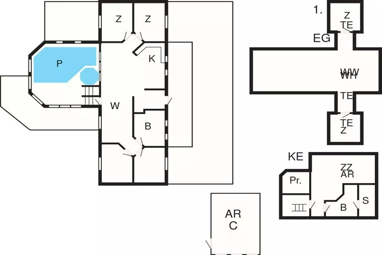 Maison de vacances pour 12 a Hirtshals-By Traum-Plan d'étage