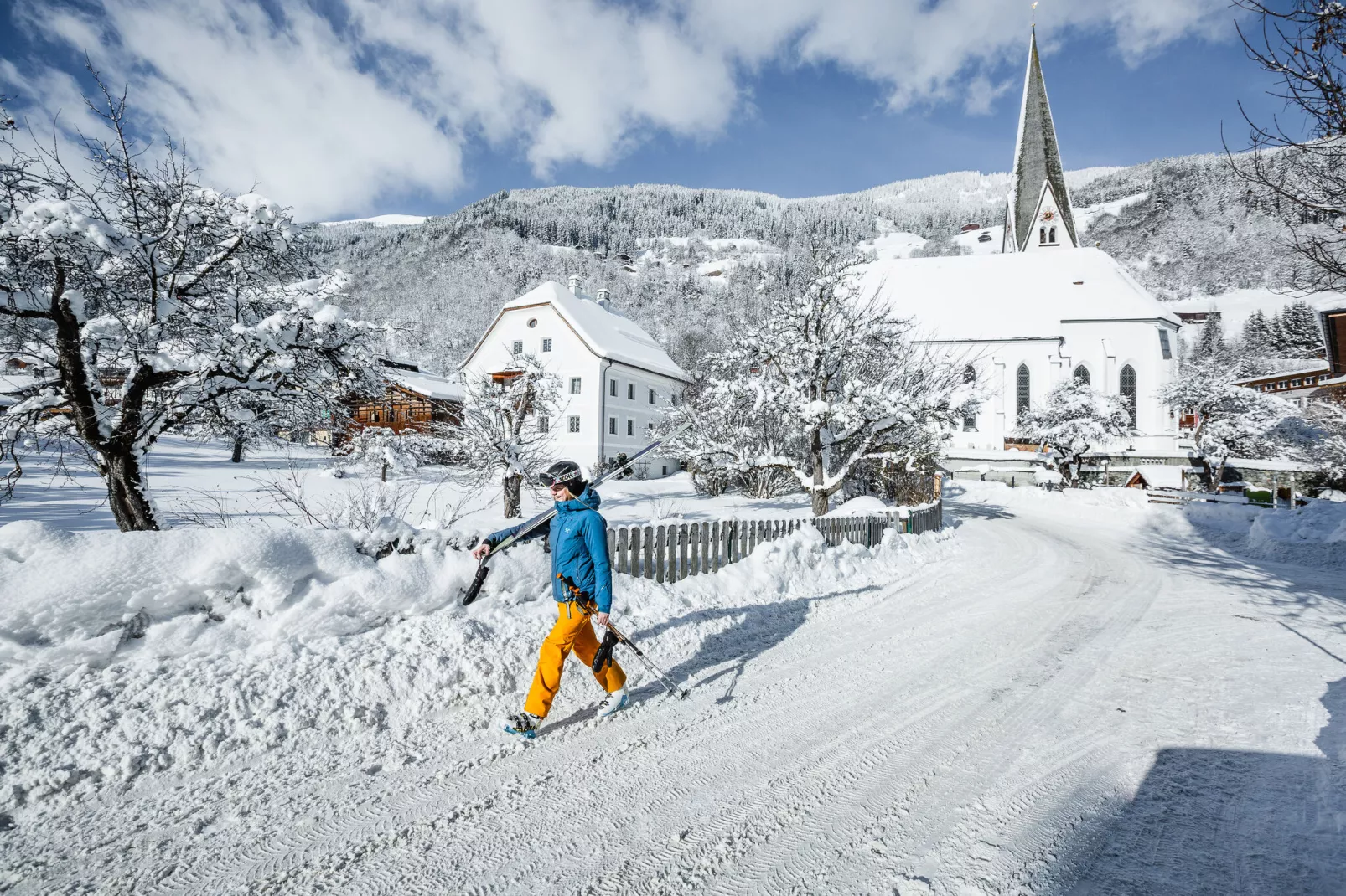 Dorfblick Bramberg-Area winter 5km