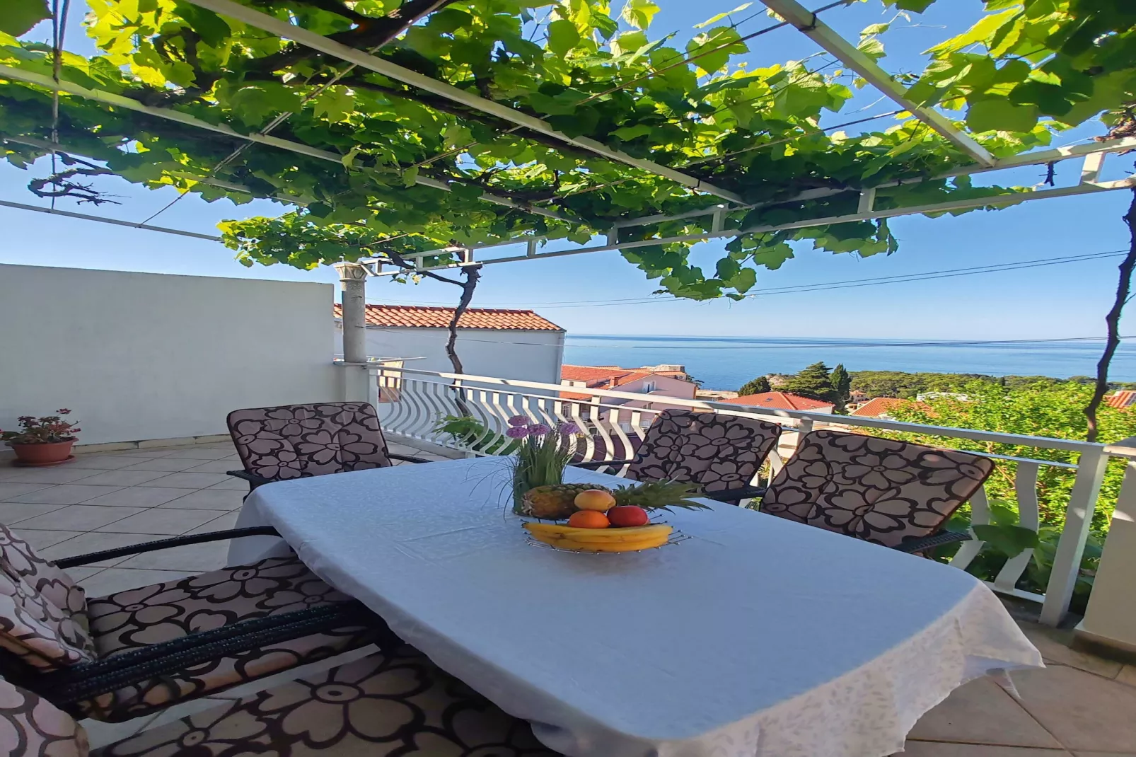 Apartment Angelina - Three Bedroom Apartment with Balcony and Sea View-Terrace balcony