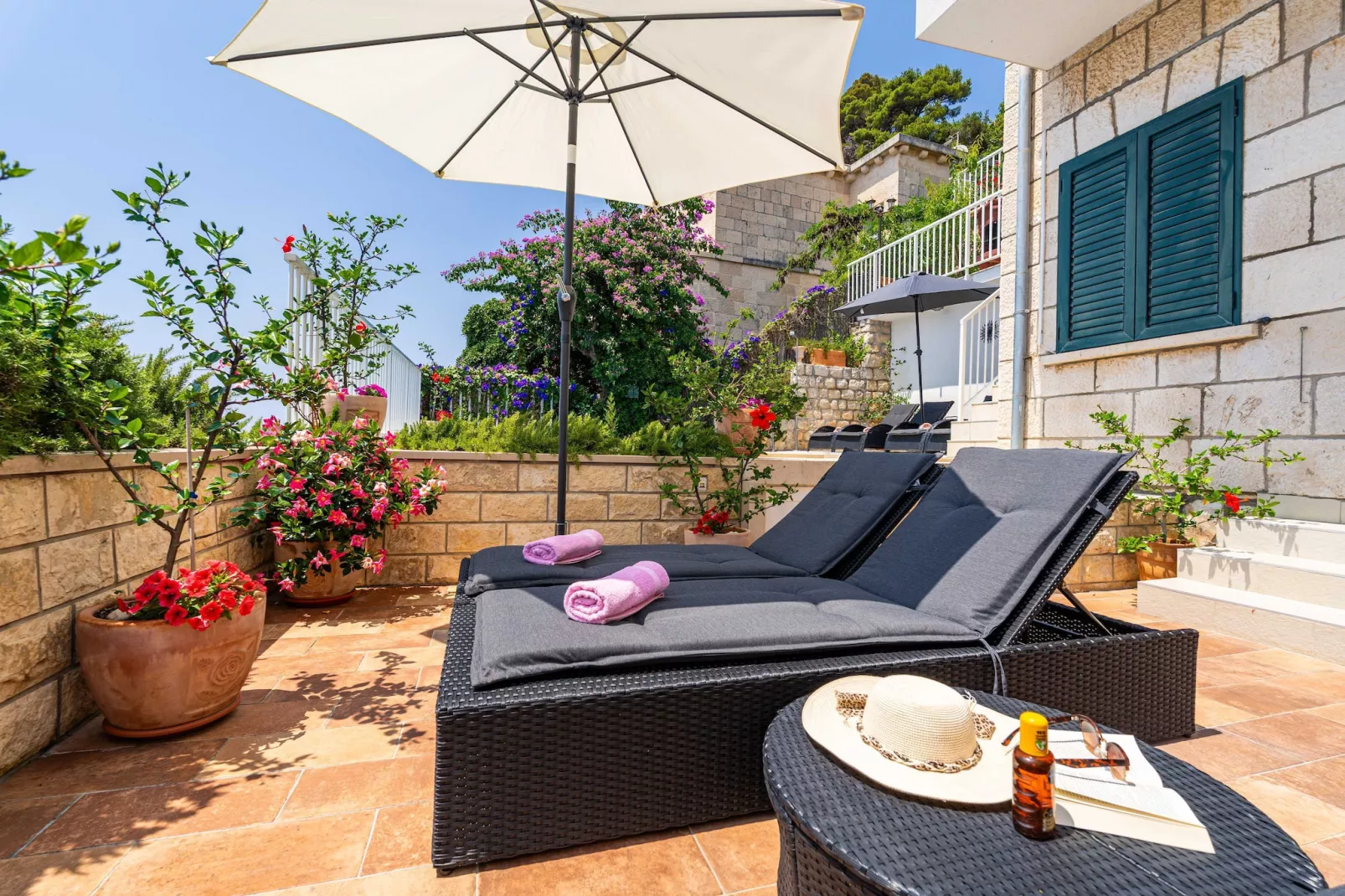 Villa Adrian - Six Bedroom Villa with Swimming pool and Sea View-Terrace