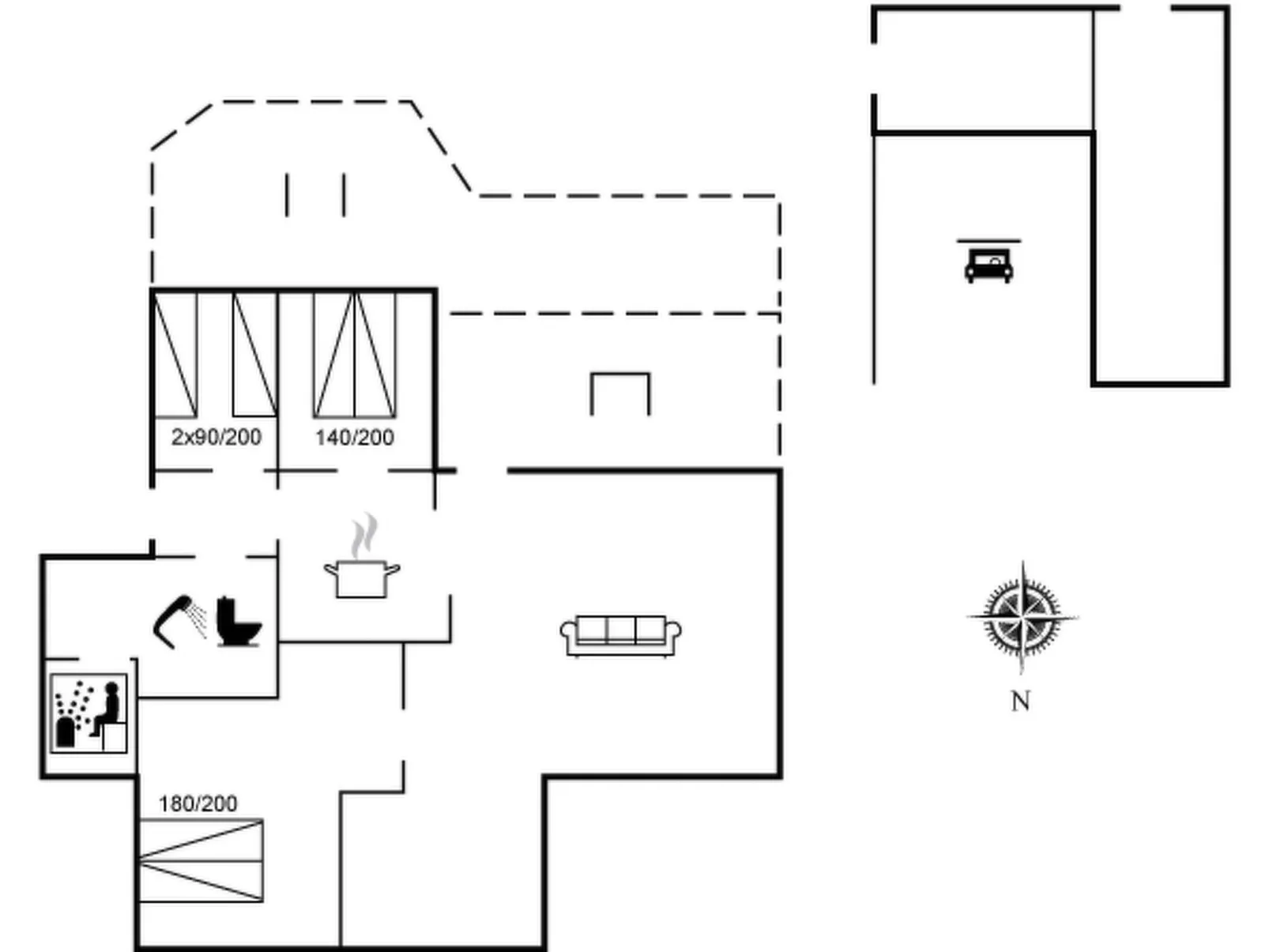 "Enken" - 450m from the sea-Inside
