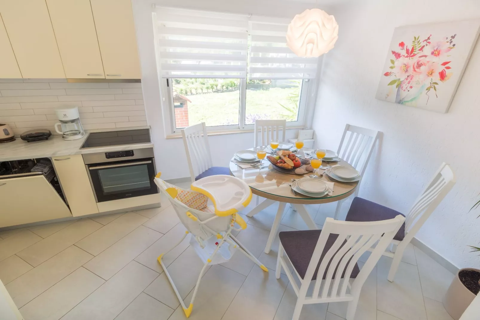 Holiday Home Milutinovic - Four Bedroom  Holiday Home with Sea View-Dining room