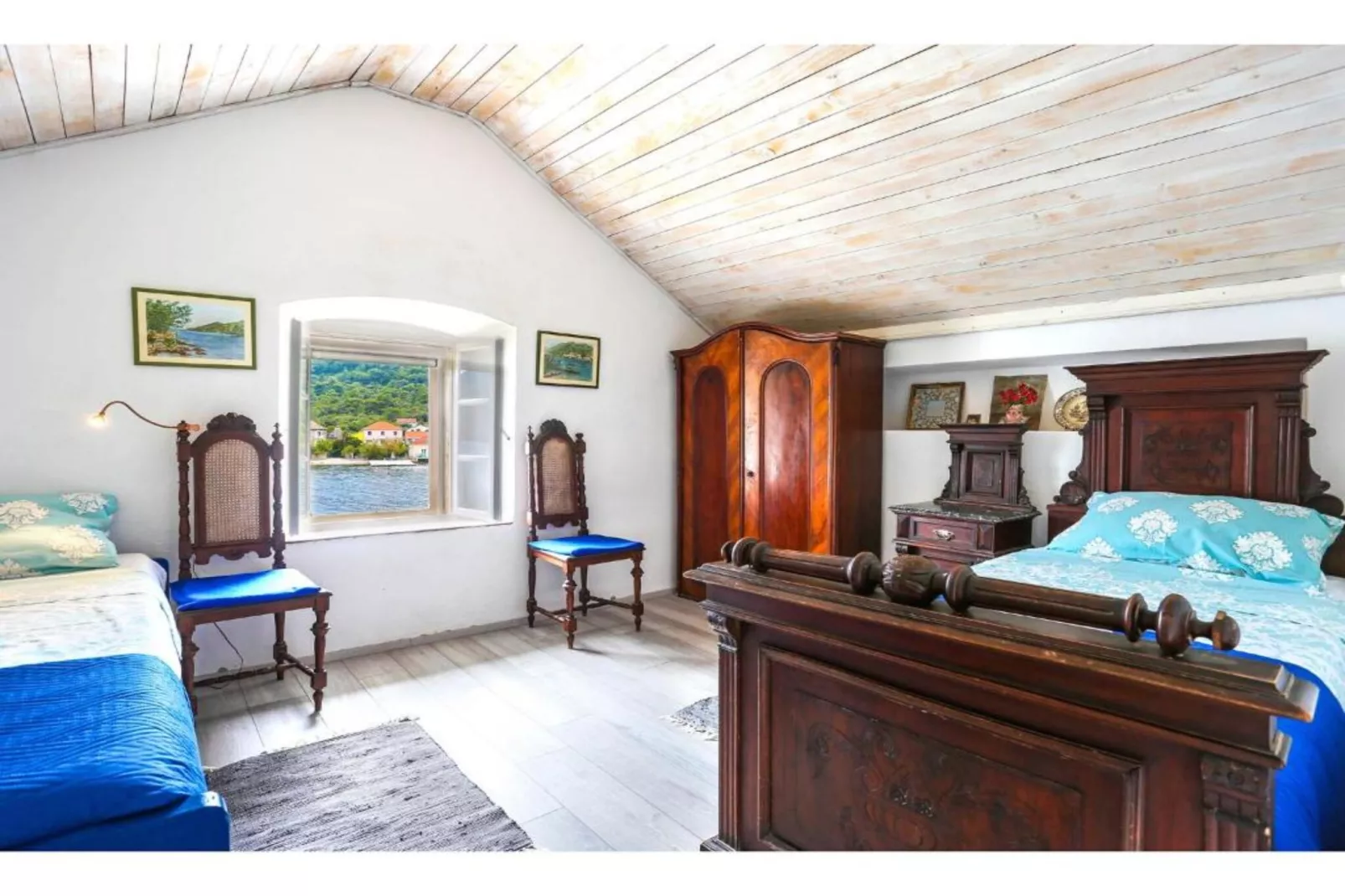 Seaside Holiday Home Andrija - Two Bedroom Holiday Home with Sea View-Schlafzimmer