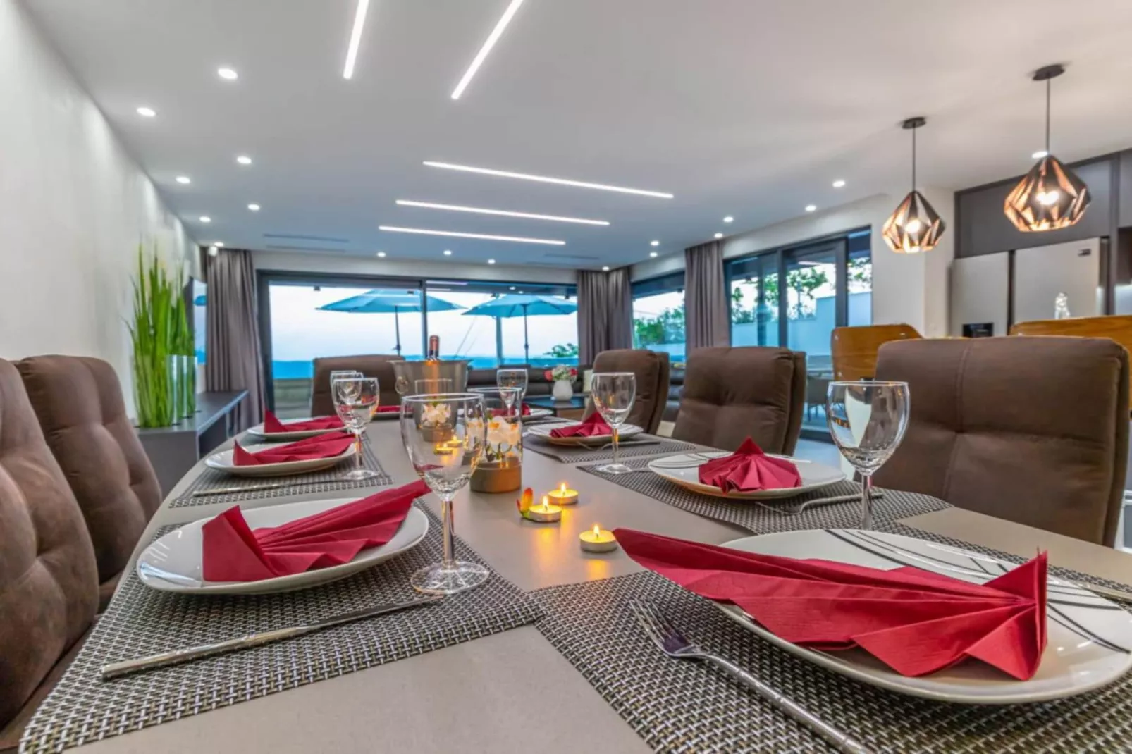 Lorena Stylish Sea View Villa - Four Bedroom Villa with Private Pool-Wohnzimmer