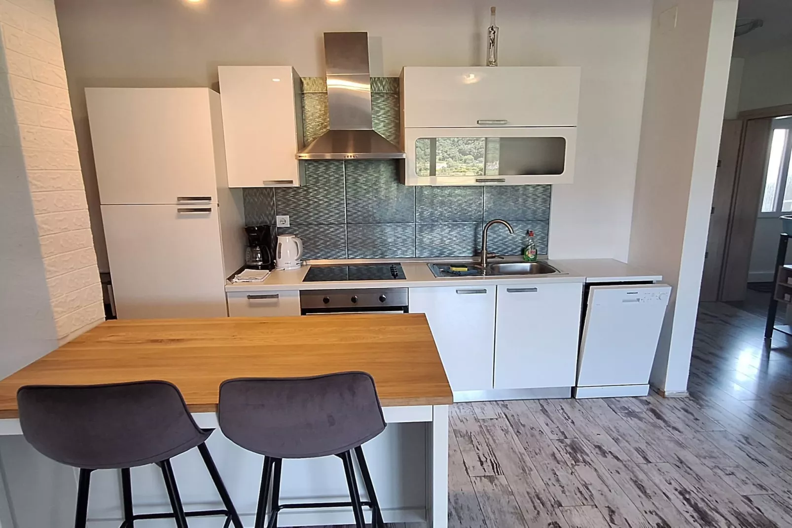 Belisima Delux - One Bedroom Apartment  With Sea View-Küche